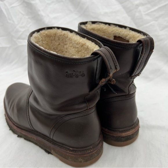 COACH Harvey Boot Mens 11 B MSRP $495 Brown Leather Slip on - Picture 13 of 13